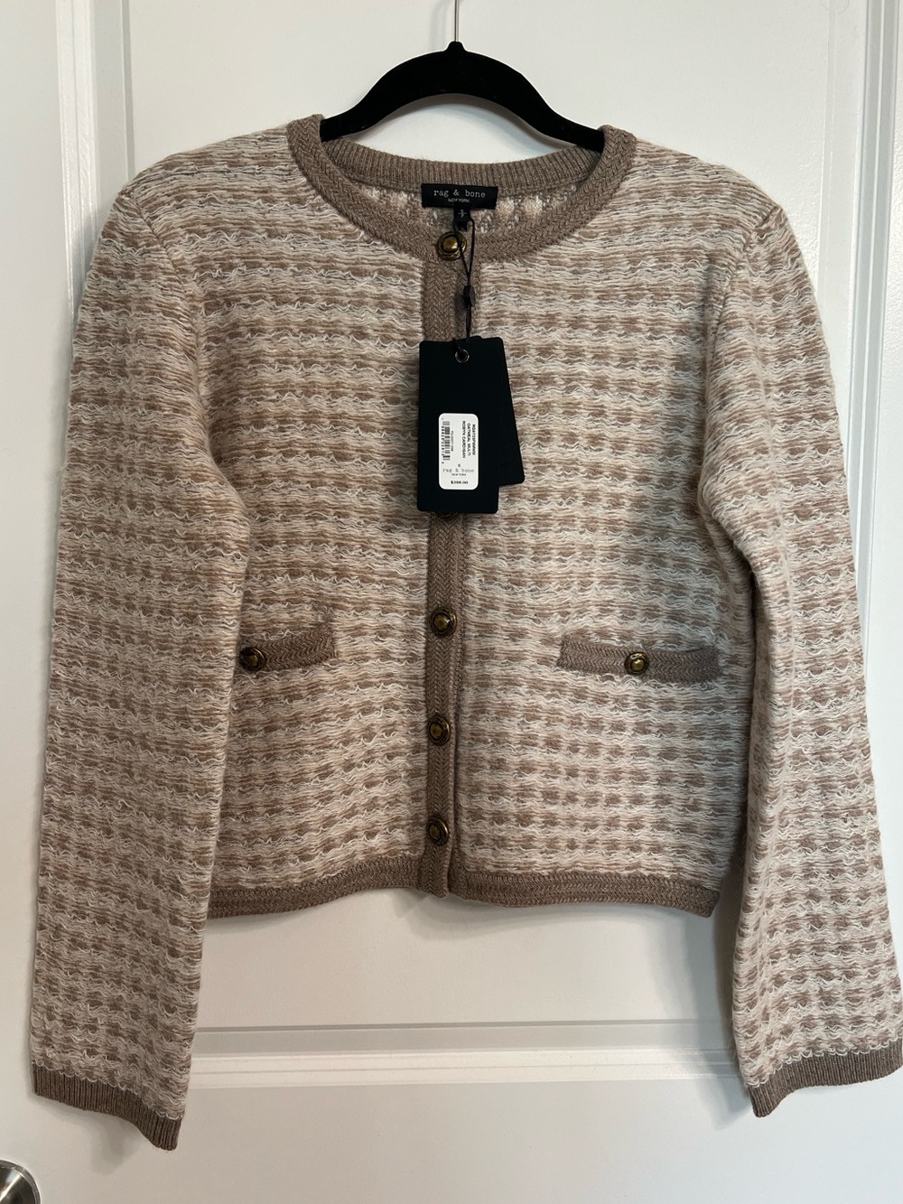 NWT Rag & Bone Robyn Cardigan Oatmeal Multi Size Small - Picture 7 of 7